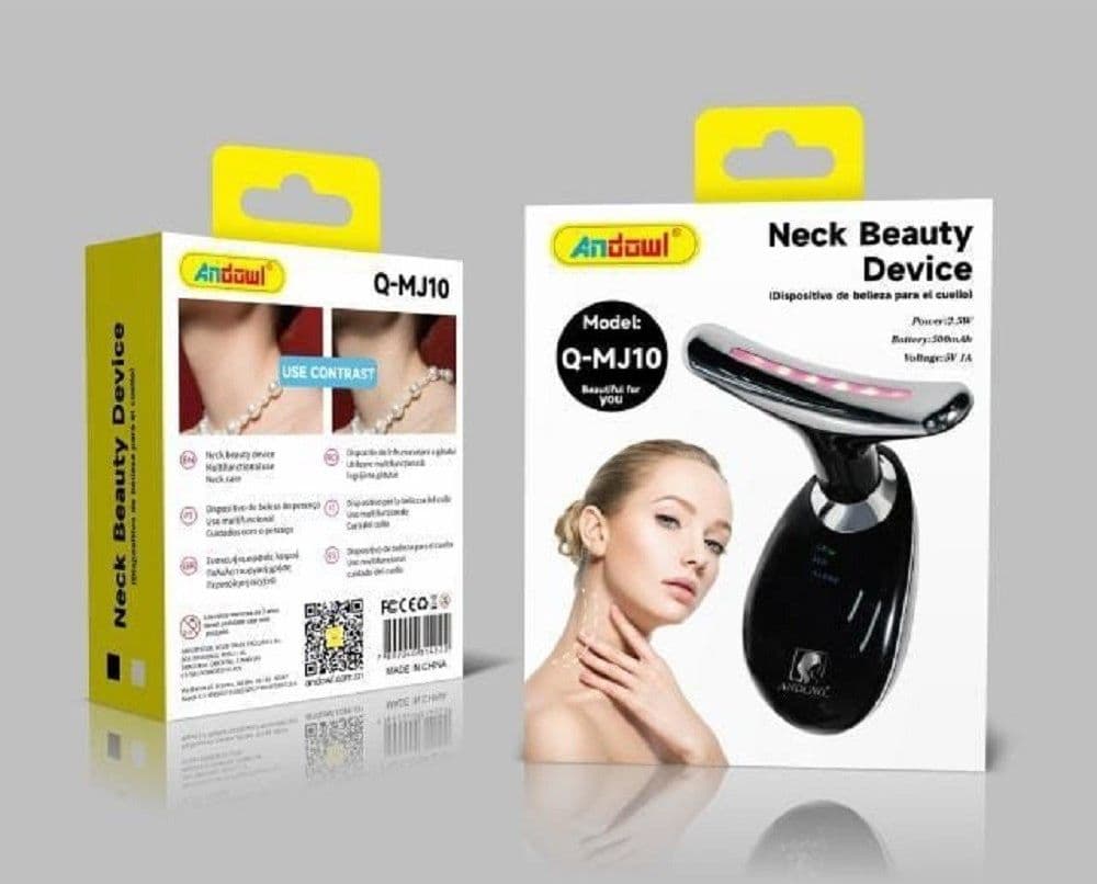 DISPOSITIVO MASSAGGIATORE DI BELLEZZA ANTIETÀ PER COLLO VISO RICARICABILE Q-MJ10 - 11