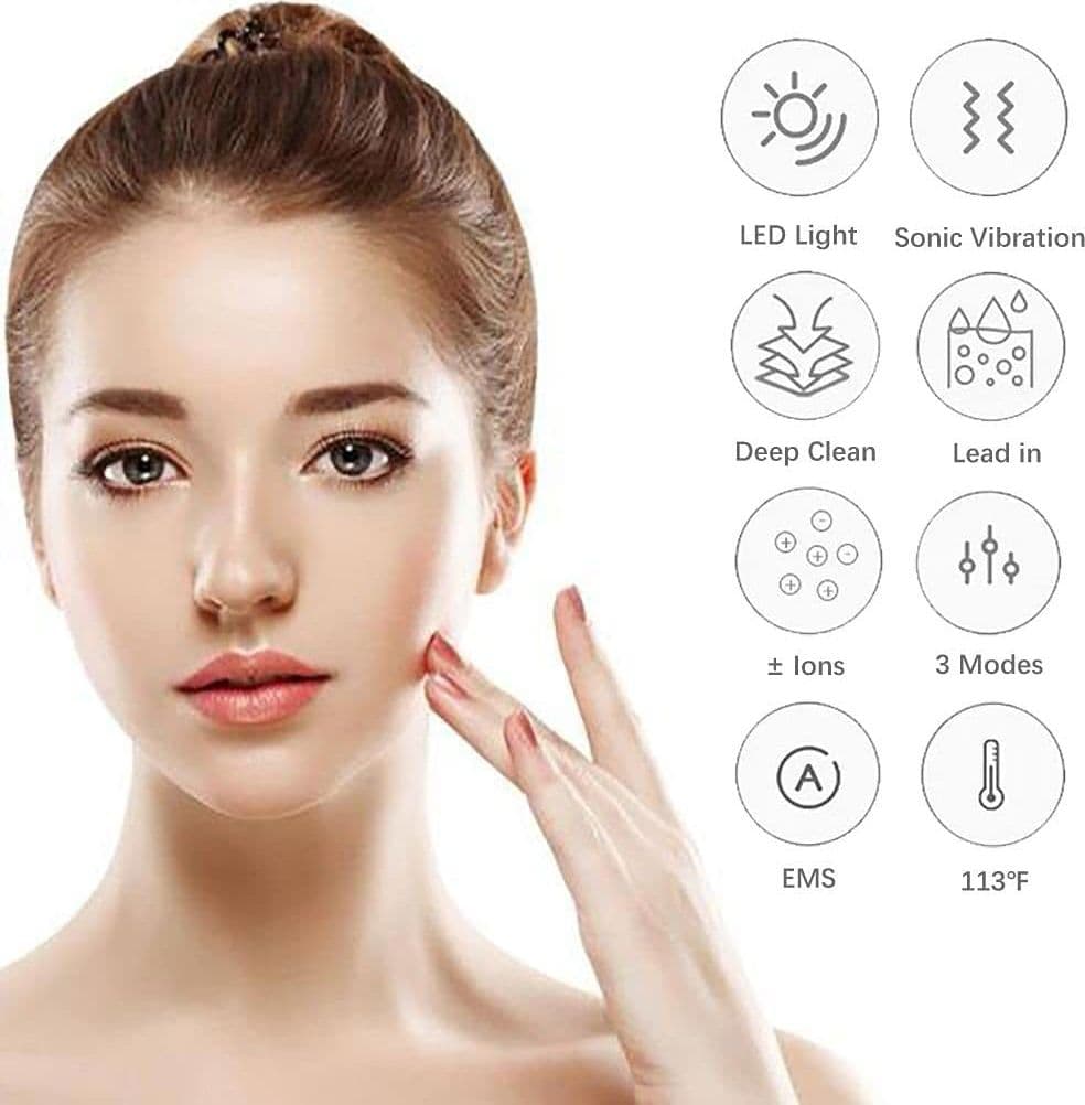 DISPOSITIVO MASSAGGIATORE DI BELLEZZA ANTIETÀ PER COLLO VISO RICARICABILE Q-MJ10 - 4
