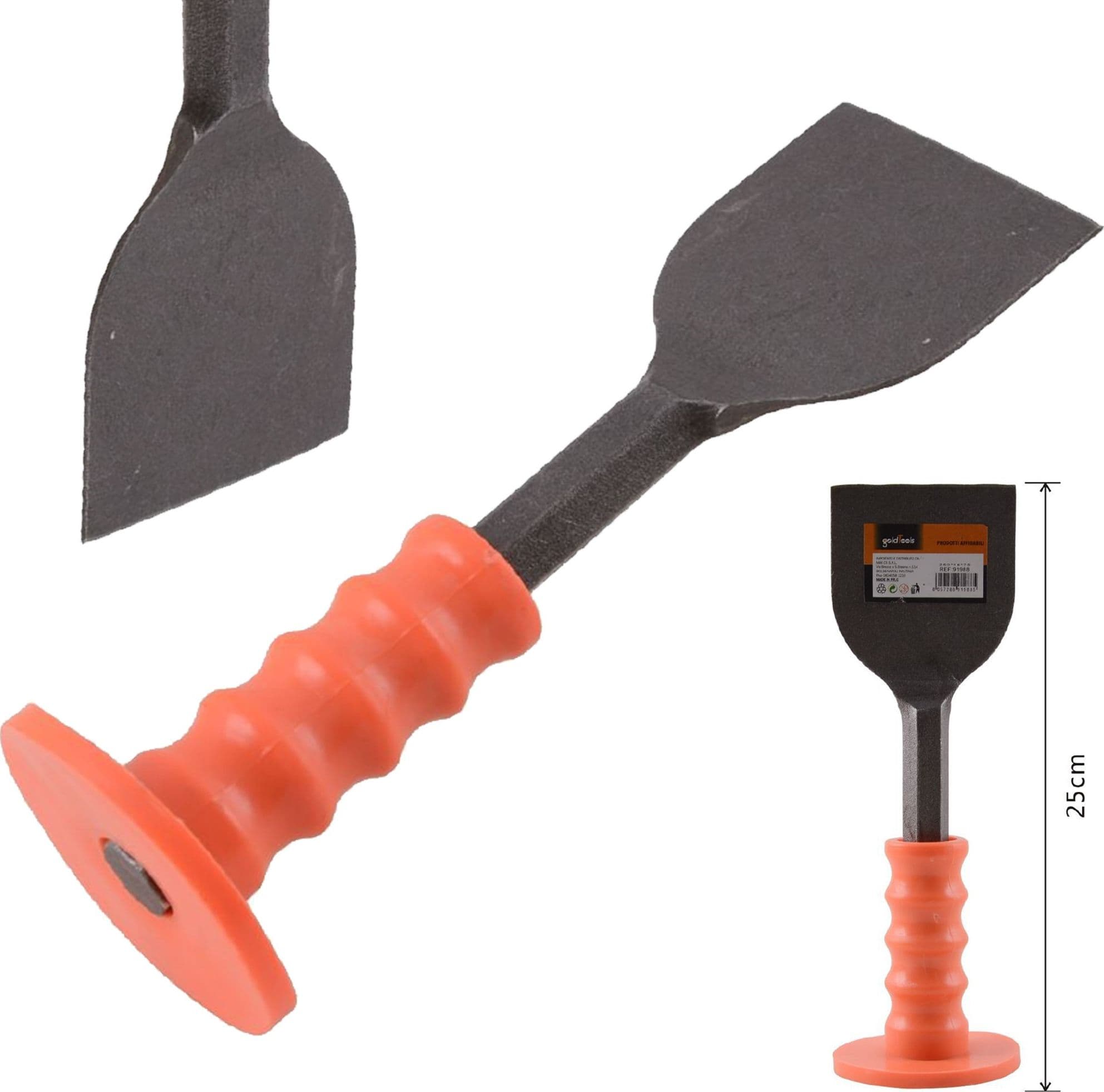 SCALPELLO A SPATOLA CON PROTEZIONE DELLA MANO PER MURATORE PIETRA PUNTA PIATTA