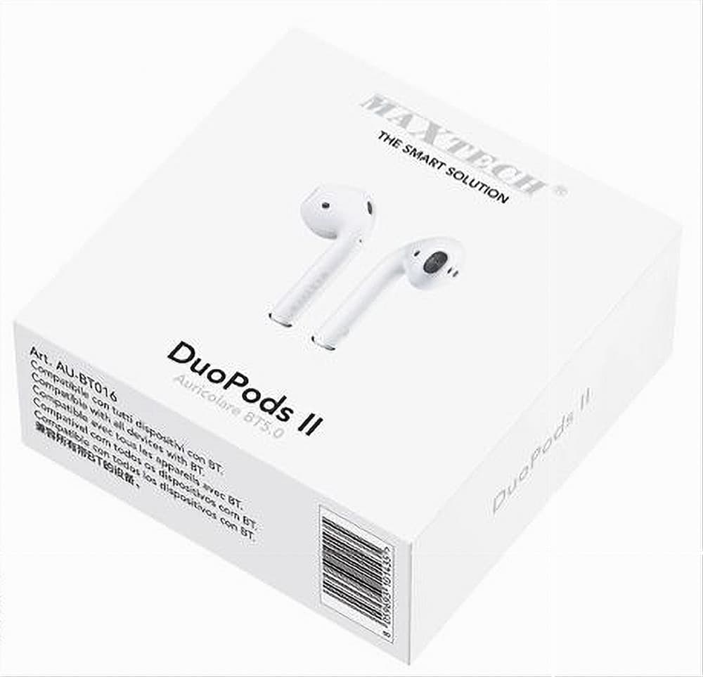AURICOLARE BLUETOOTH BT5.0 CUFFIE DUOPODS II SENZA FILI PER SMARTPHONE AU-BT016 - 4