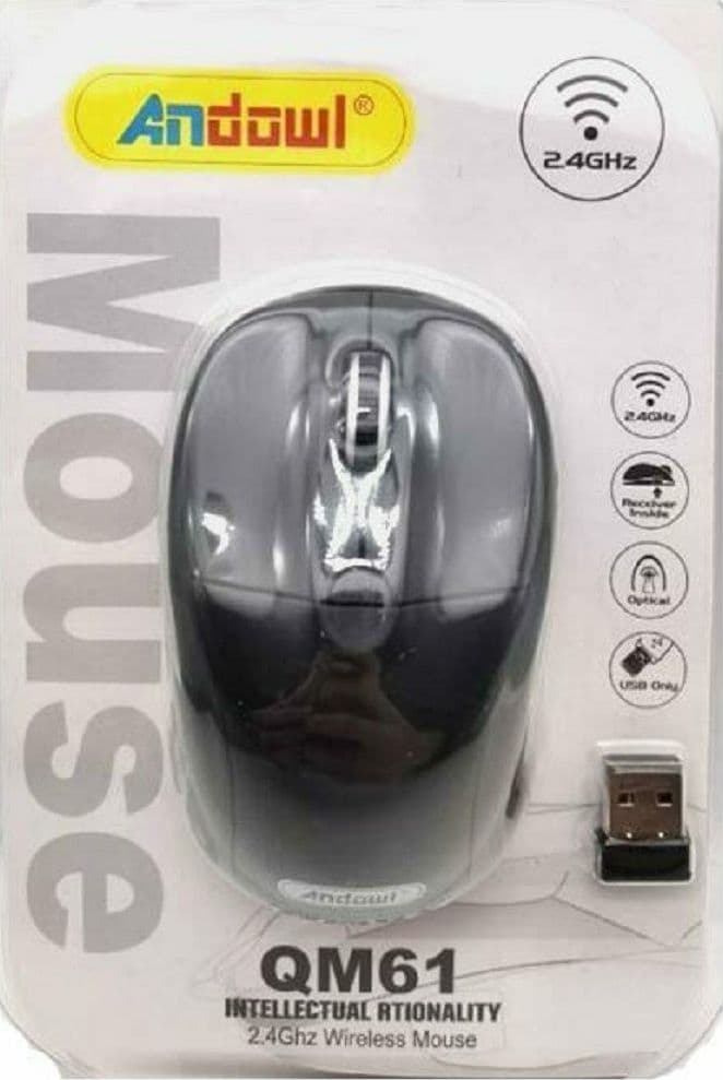 MINI MOUSE SENZA FILO OTTICO WIRELESS 2.AGHZ QM61 DONGLE USB PC COMPUTER LAPTOP - 9