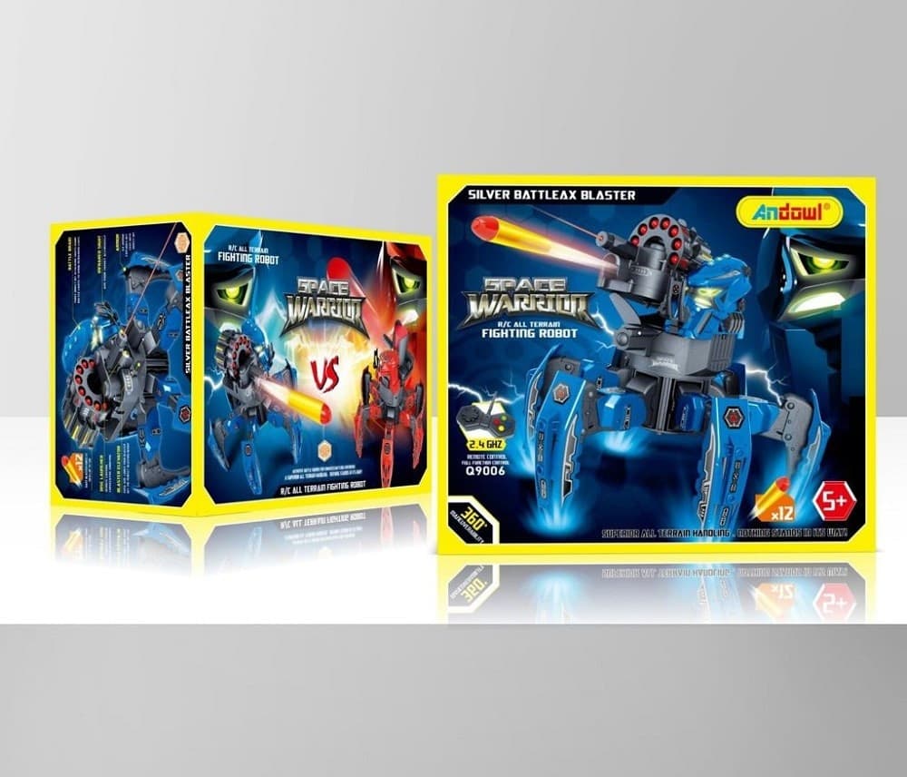 RAGNO SPAZIALE ROBOT GIOCATTOLO TELECOMANDATO WIRELESS 2.4GHZ CON 2 IN 1 Q-9006 - 19