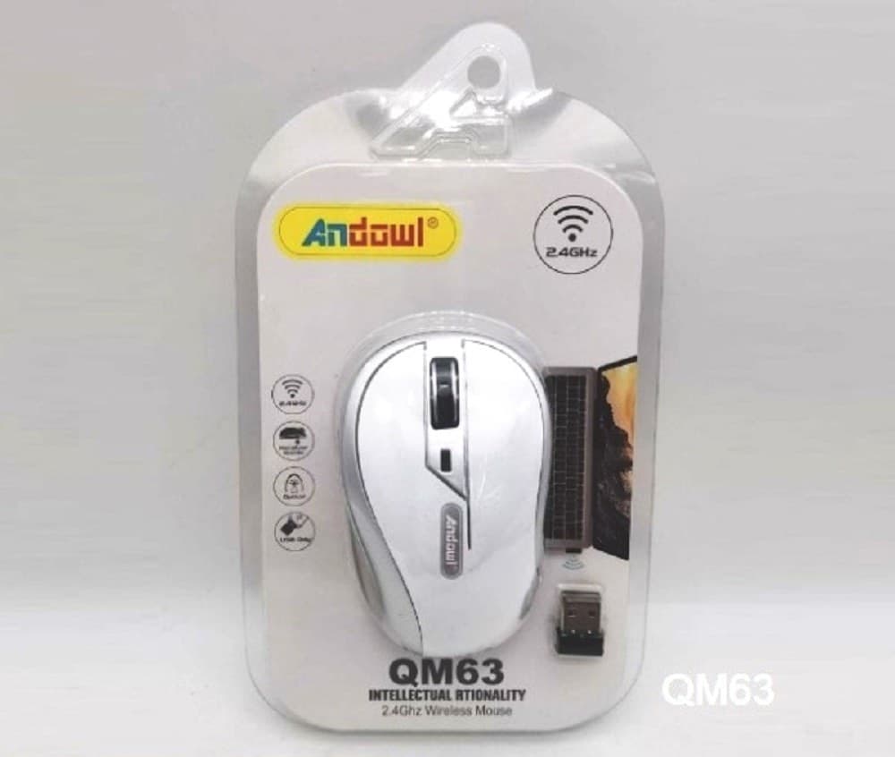 MINI MOUSE WIRELESS 2.4GHZ OTTICO SENZA FILI DONGLE USB PER PC NOTEBOOK QM63 - 6