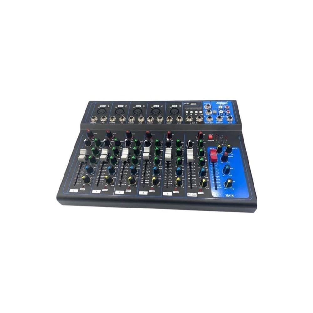 CONSOLE MISSAGGIO MIXER PROFESSIONALE 7 CHANNEL MIXING SERIE USB BLUETOOTH Q-7L - 10
