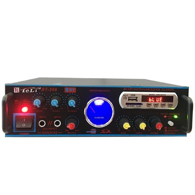 AMPLIFICATORE AUDIO KARAOKE BLUETOOTH USB SD RADIO FM SPEAKER TELECOMANDO Q-T111 - 4