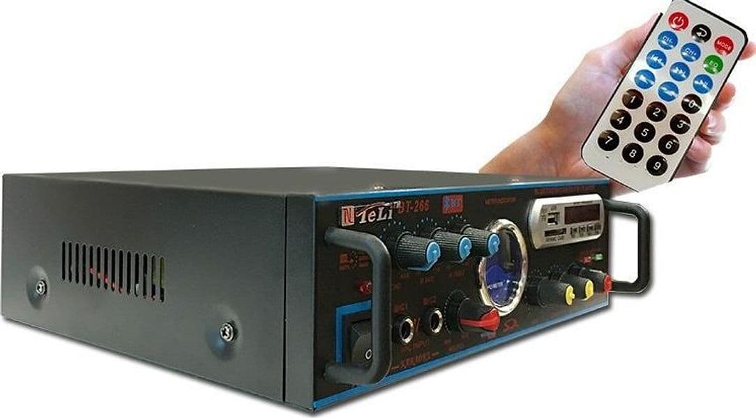AMPLIFICATORE AUDIO KARAOKE BLUETOOTH USB SD RADIO FM SPEAKER TELECOMANDO Q-T111 - 6