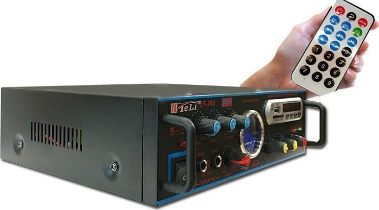 AMPLIFICATORE AUDIO KARAOKE BLUETOOTH USB SD RADIO FM SPEAKER TELECOMANDO Q-T111 - 6