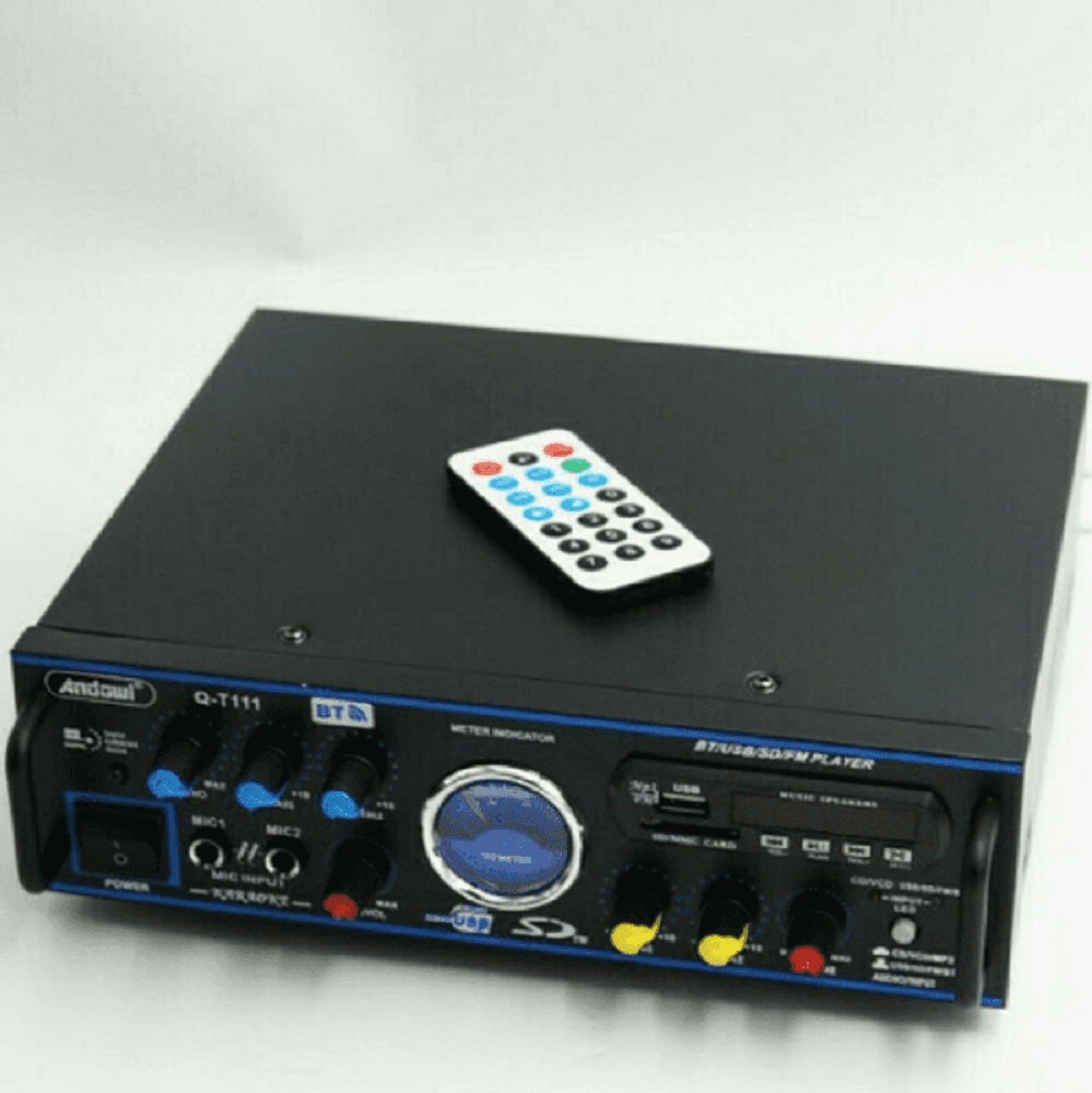 AMPLIFICATORE AUDIO KARAOKE BLUETOOTH USB SD RADIO FM SPEAKER TELECOMANDO Q-T111 - 7