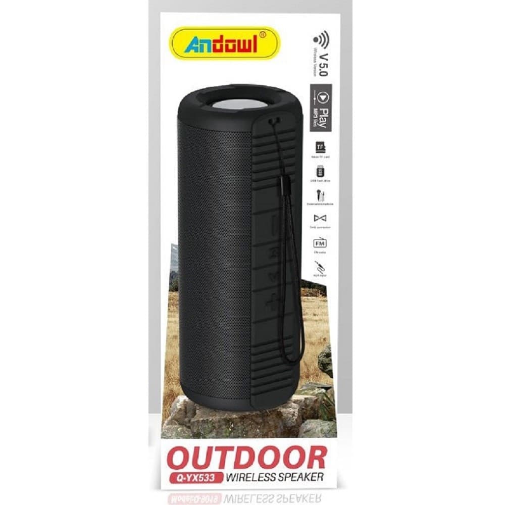 ALTOPARLANTE 2.0 WIRELESS SPEAKER BLUETOOTH 5.0 AUX 3,5MM USB PER ESTERNO QYX533 - 2