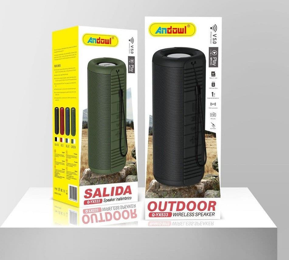 ALTOPARLANTE 2.0 WIRELESS SPEAKER BLUETOOTH 5.0 AUX 3,5MM USB PER ESTERNO QYX533 - 3