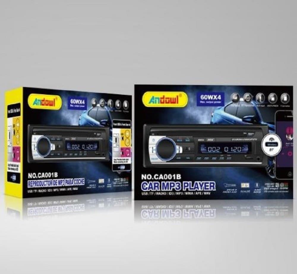 AUTORADIO LETTORE MP3 CA001B SISTEMA AUDIO AUTO UNIVERSALE 1 DIN BLUETOOTH AUX - 12