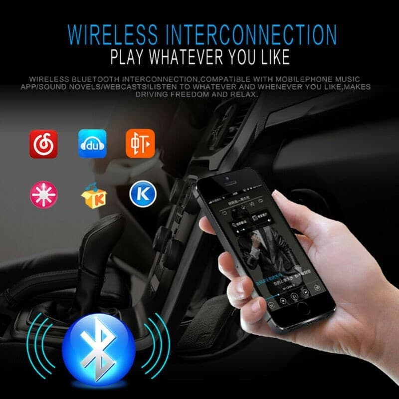 AUTORADIO LETTORE MP3 CA001B SISTEMA AUDIO AUTO UNIVERSALE 1 DIN BLUETOOTH AUX - 5