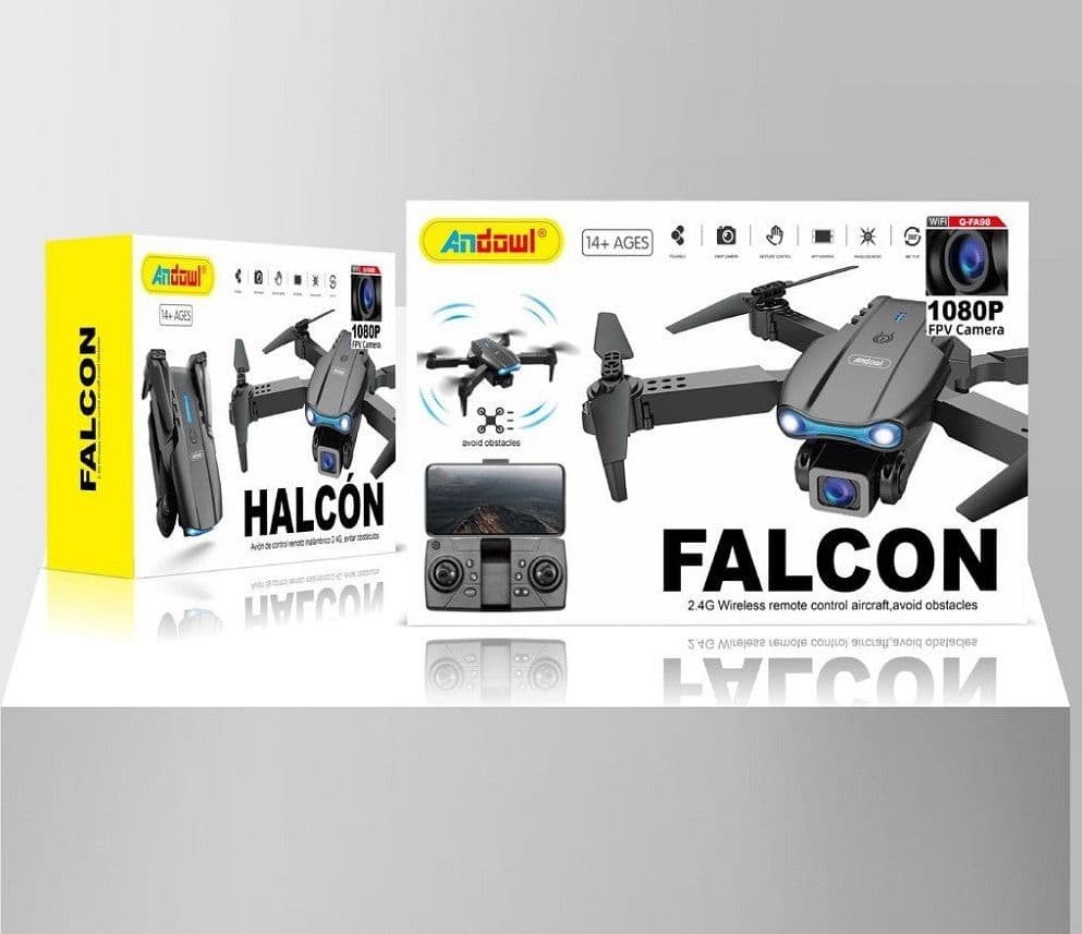 DRONE PIEGHEVOLE CON FOTOCAMERA 1080P TELECOMANDO SMARTPHONE WIFI 2.4GHZ Q-FA98 - 32