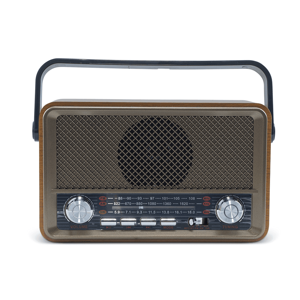 RADIO FM RETRO WIRELESS ALTOPARLANTE MP3 PORTATILE BLUETOOTH USB AUX TF Q-SY500 - 3