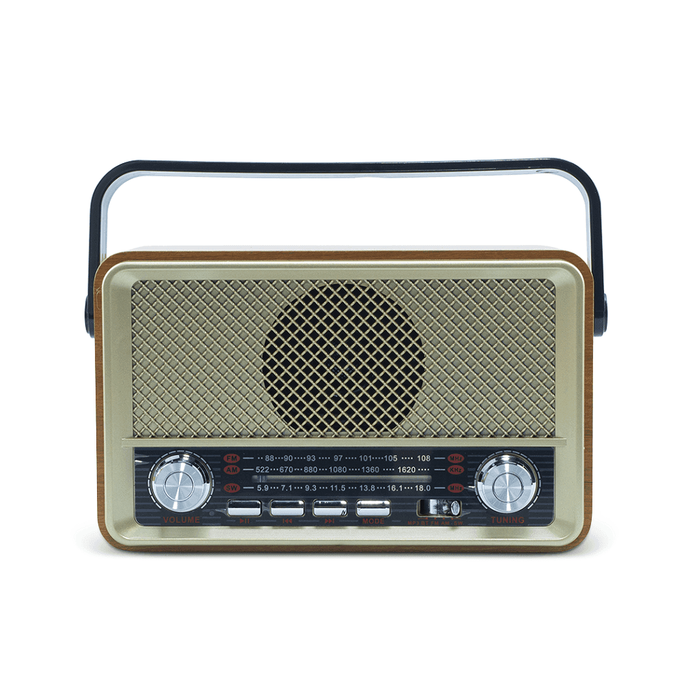 RADIO FM RETRO WIRELESS ALTOPARLANTE MP3 PORTATILE BLUETOOTH USB AUX TF Q-SY500 - 7