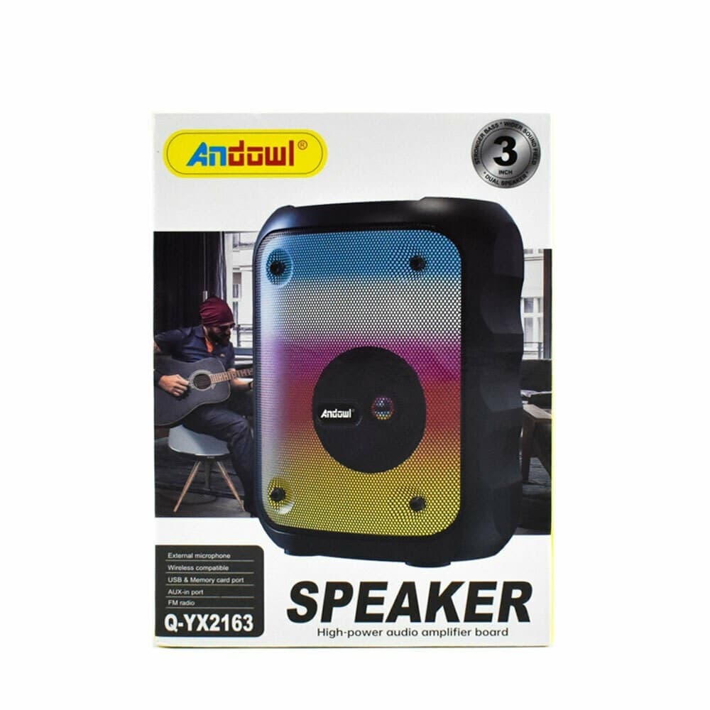 ALTOPARLANTE WIRELESS BLUETOOTH 5W CON RADIO DURATA BATTERIA FINO 3 ORE Q-YX2163 - 6