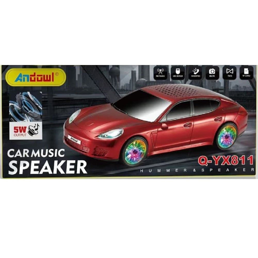 SPEAKER ALTOPARLANTE MUSICALE WIRELESS FORMA D'AUTO 5W USB/TF MP3 RADIO Q-YX811 - 2