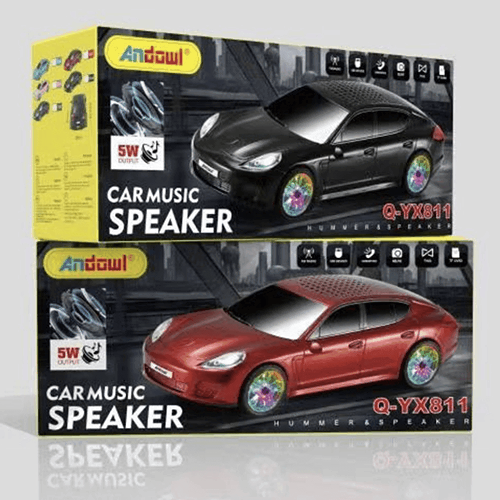 SPEAKER ALTOPARLANTE MUSICALE WIRELESS FORMA D'AUTO 5W USB/TF MP3 RADIO Q-YX811 - 3