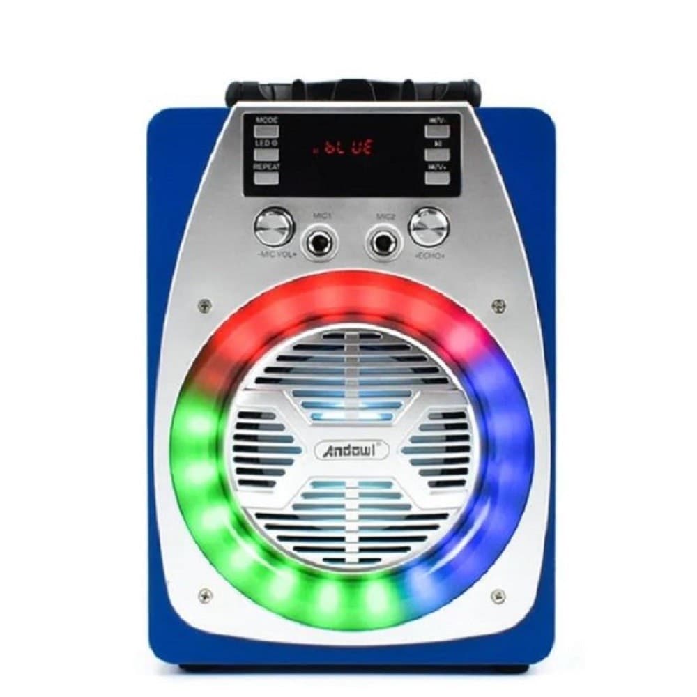 SPEAKER PORTATILE KARAOKE ALTOPARLANTE BLUETOOTH WIRELESS MICROFONO LED Q-YX606 - 2
