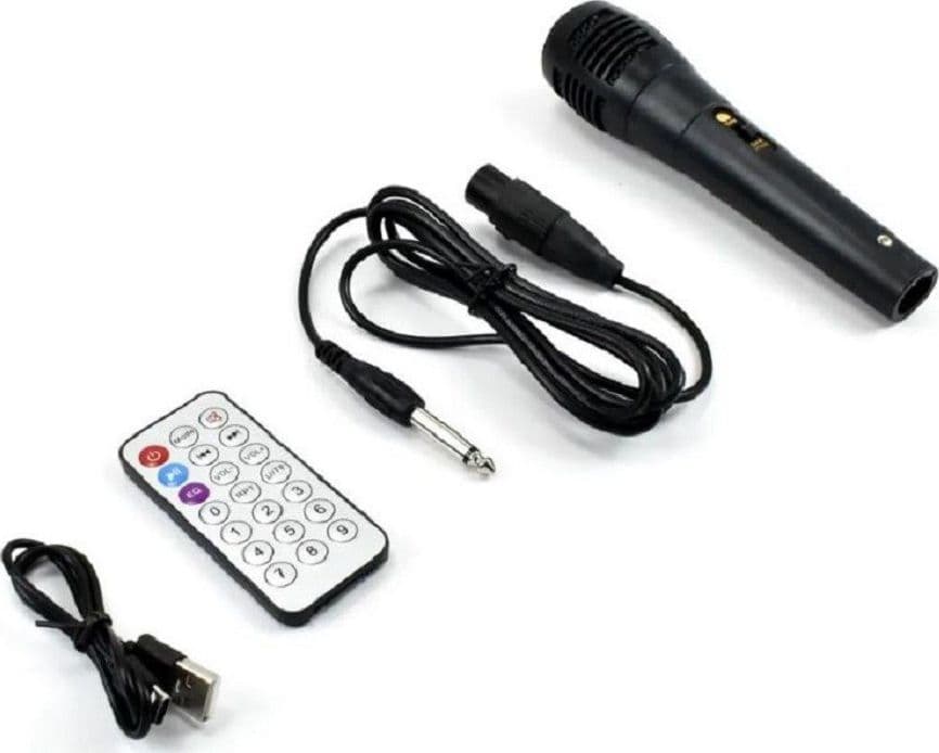 SPEAKER PORTATILE KARAOKE ALTOPARLANTE BLUETOOTH WIRELESS MICROFONO LED Q-YX606 - 4