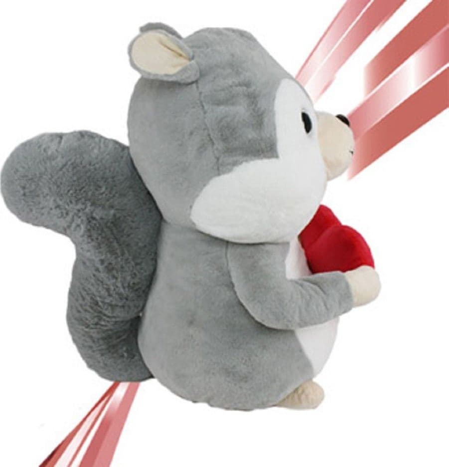 SCOIATTOLO PELUCHE CON CUORE SCRITTA LOVE 22CM SAN VALENTINO 2 COLORI ASS. 92478 - 5