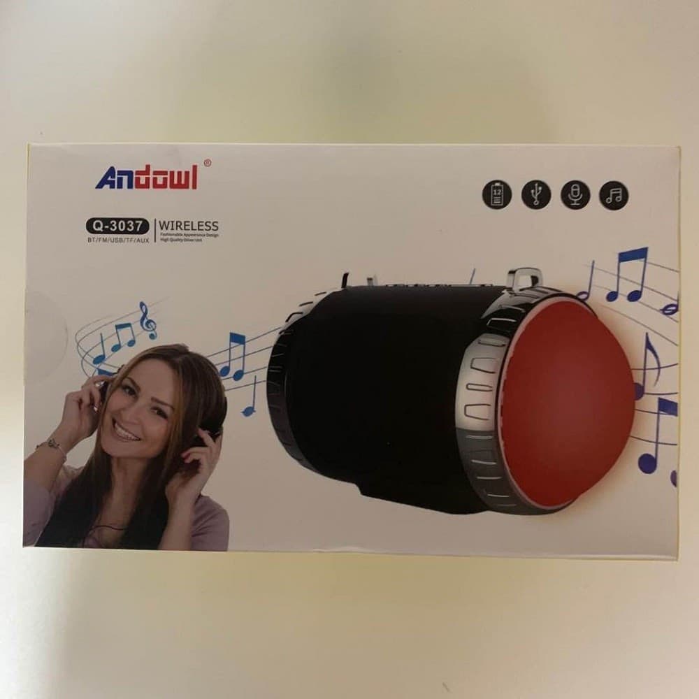 ALTOPARLANTE WIRELESS BLUETOOTH SENZA FILI PORTATILE USB/FM/TF/AUX MUSICA Q-3037 - 3