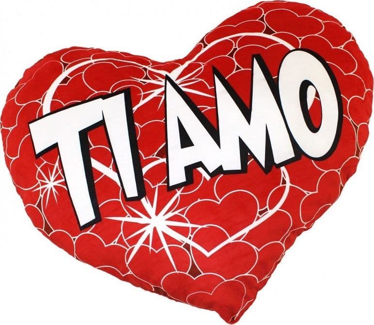 CUSCINO CUORE IN PELUCHE SCRITTA TI AMO 28CM SAN VALENTINO 2 MOD ASSORTITI 65484 - 4