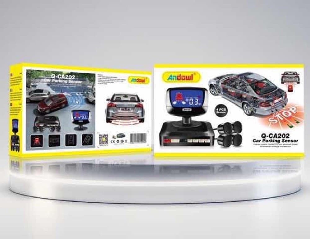 SENSORE DI PARCHEGGIO AUTO SISTEMA A 4 SENSORI DISPLAY LED AD ULTRASUONI Q-CA202 - 6