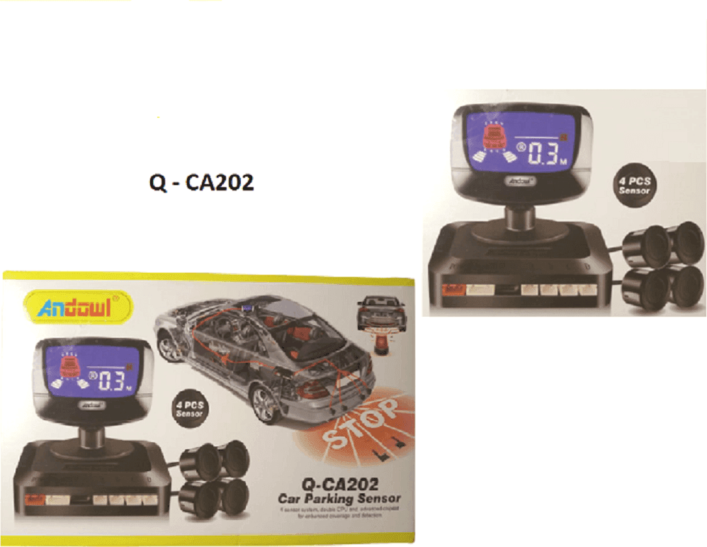 SENSORE DI PARCHEGGIO AUTO SISTEMA A 4 SENSORI DISPLAY LED AD ULTRASUONI Q-CA202 - 7