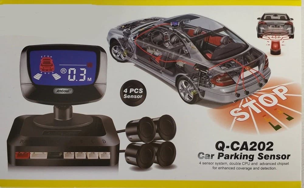 SENSORE DI PARCHEGGIO AUTO SISTEMA A 4 SENSORI DISPLAY LED AD ULTRASUONI Q-CA202 - 9