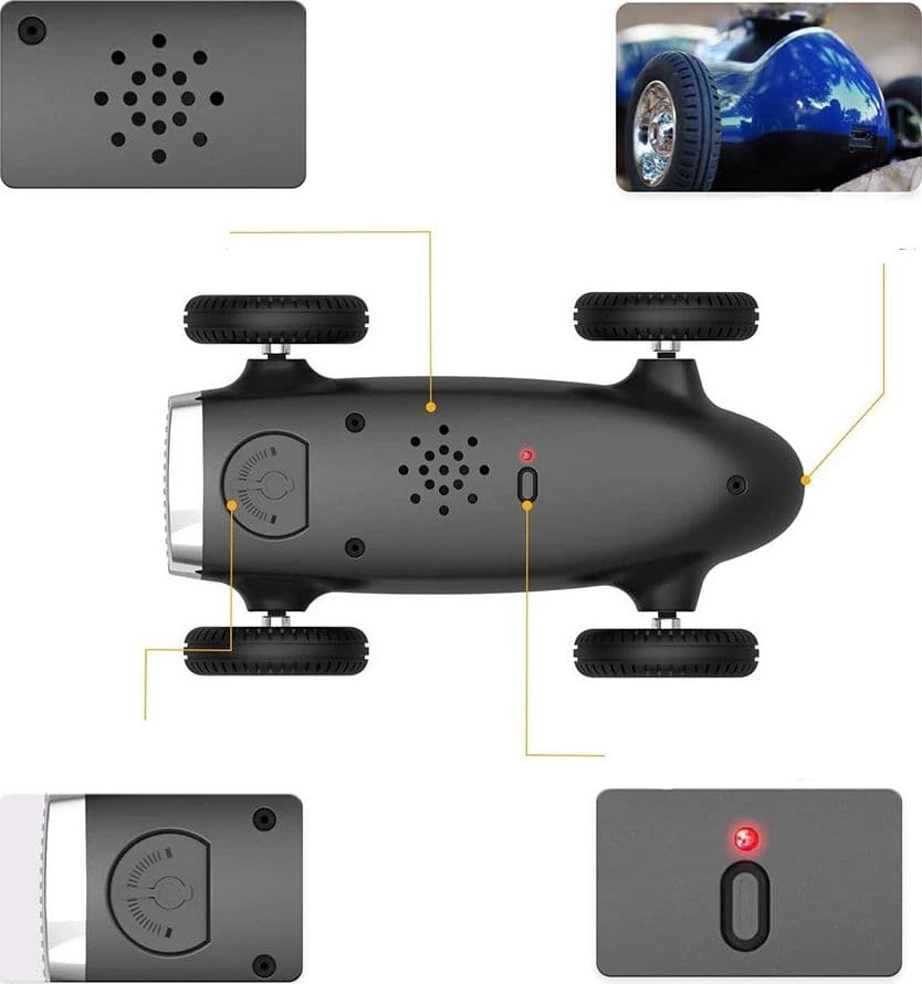 MACCHINA AUTO RETRÒ RADIOCOMANDATA F9 CAM WIFI SPEAKER BLUETOOTH APP SMARTPHONE - 25