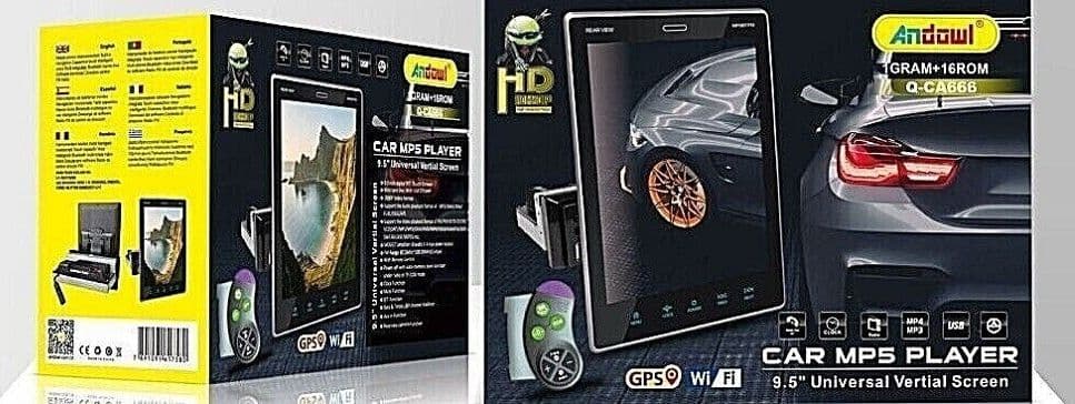 AUTORADIO ANDROID LETTORE MULTIMEDIALE 2DIN 9.5" GIREVOLE 1GB RAM 16 ROM Q-CA666 - 9