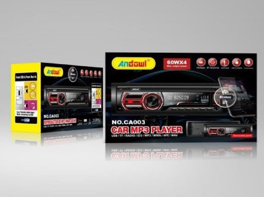 AUTORADIO LETTORE MP3 CA003 AUDIO PER AUTO UNIVERSALE 1 DIN BLUETOOTH WIRELESS - 3
