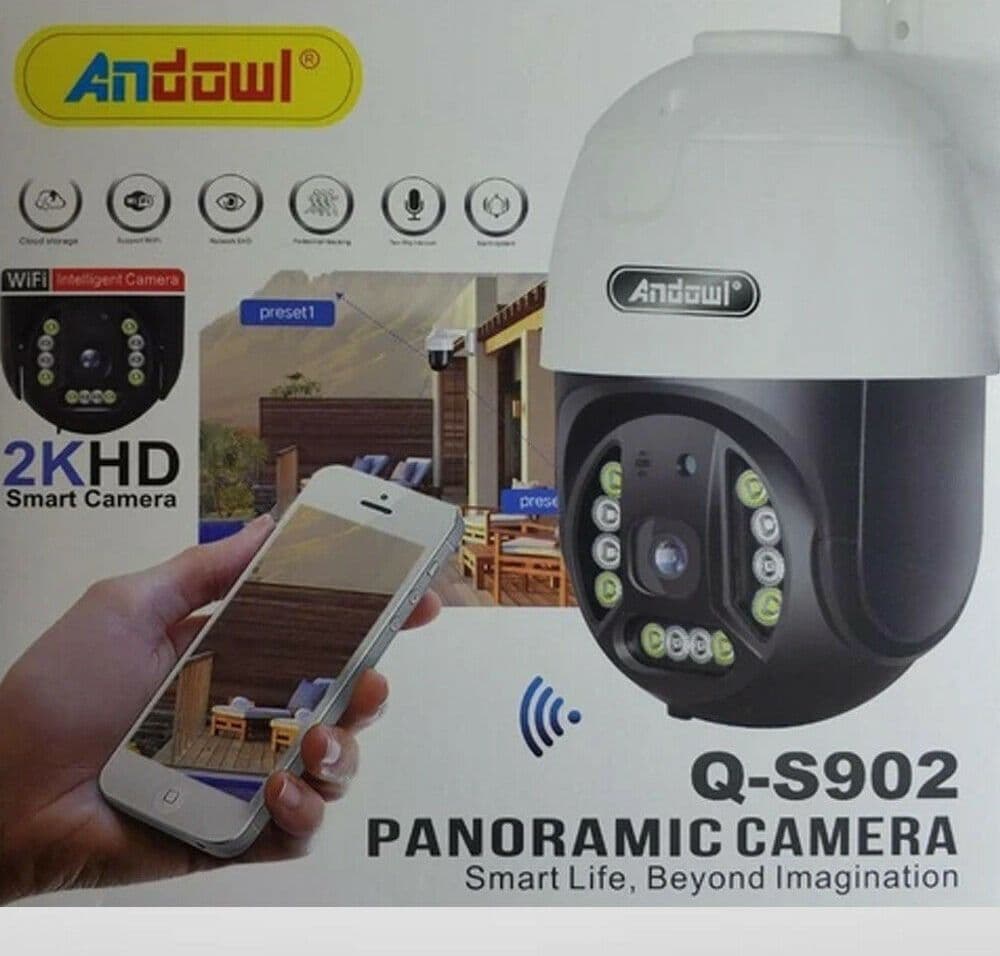 TELECAMERA PTZ PANORAMICA SMART IP 1080P Q-S902 WIFI 2K HD SORVEGLIANZA SICUREZZA - 22