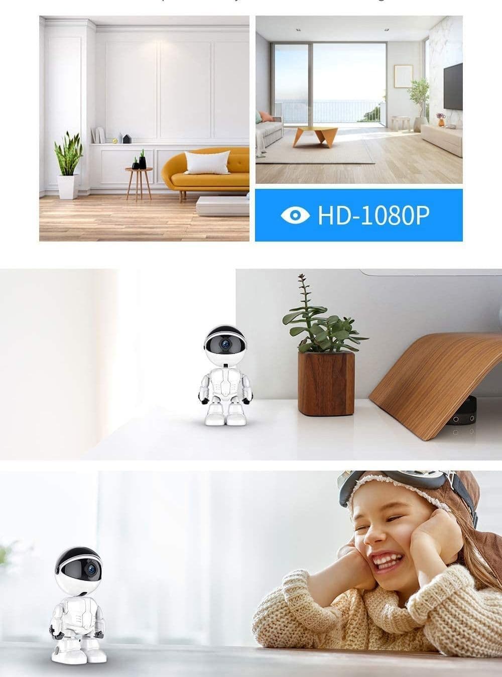 TELECAMERA IP SORVEGLIANZA ROBOT Q-S39 5.0 MP ROBOT SMART CAMERA 1080P SICUREZZA - 7