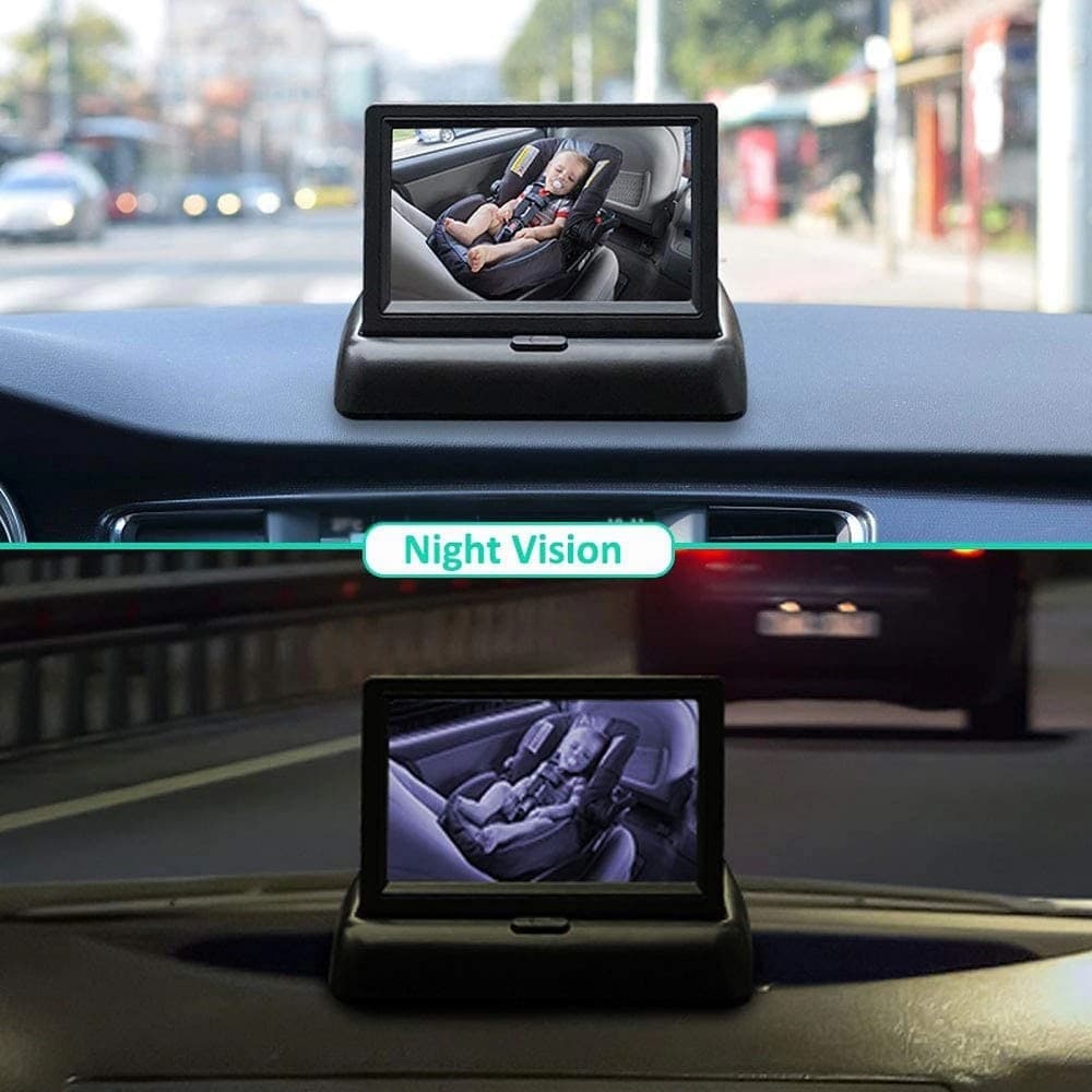 BABY MONITOR DI SICUREZZA LCD FULL HD 1080P Q-CA805 DA 4,5" PER CRUSCOTTO AUTO - 4