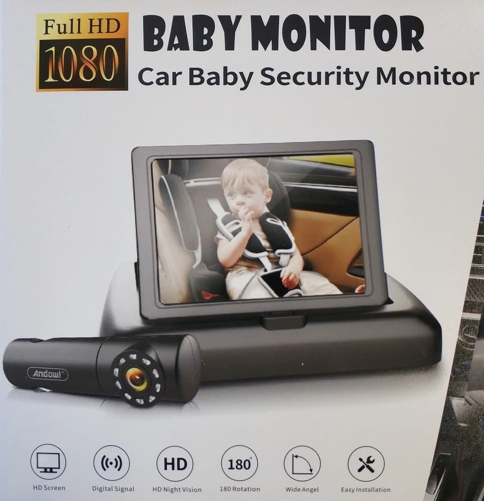 BABY MONITOR DI SICUREZZA LCD FULL HD 1080P Q-CA805 DA 4,5" PER CRUSCOTTO AUTO - 12
