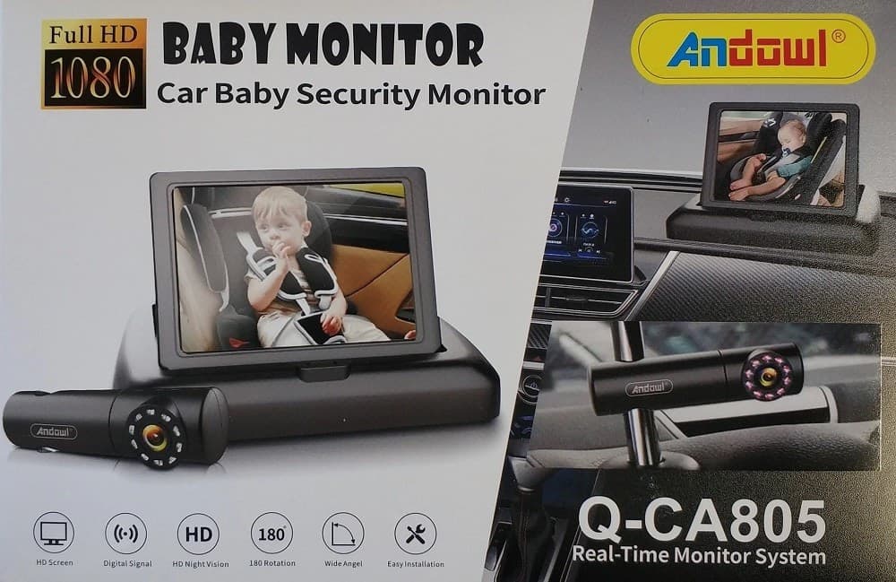 BABY MONITOR DI SICUREZZA LCD FULL HD 1080P Q-CA805 DA 4,5" PER CRUSCOTTO AUTO - 14