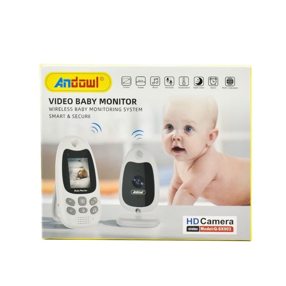 BABY MONITOR WIRELESS 2" HD MONITORAGGIO BAMBINO A 2 VIE BIDIREZIONALE Q-SX903 - 3