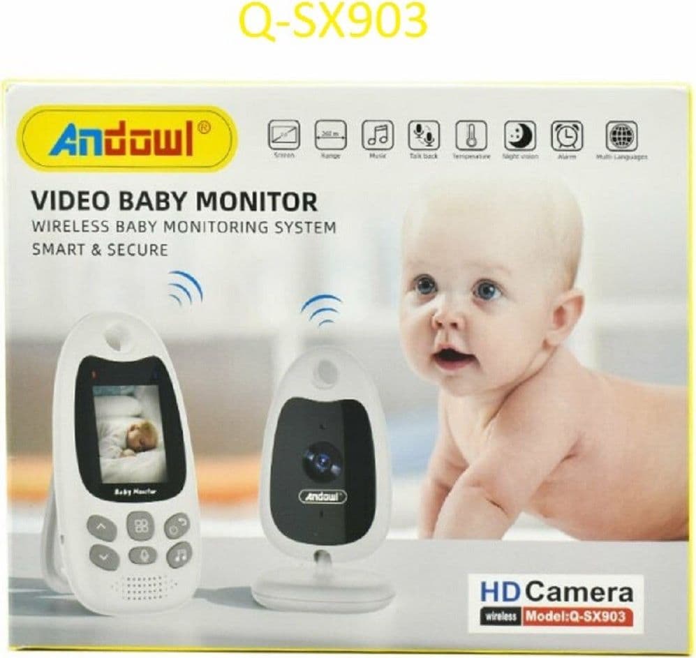 BABY MONITOR WIRELESS 2" HD MONITORAGGIO BAMBINO A 2 VIE BIDIREZIONALE Q-SX903 - 4