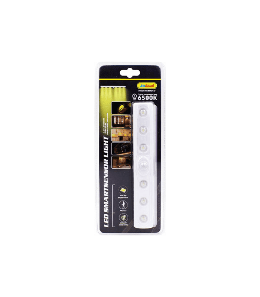 BARRA LED CON SENSORE DI MOVIMENTO PER CORRIDOIO ARMADI CASSETTI A BATTERIE 8010 - 10