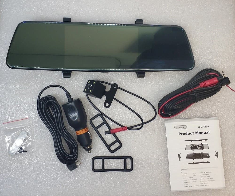 VIDEOCAMERA DASH CAM PER AUTO 5,5" TOUCH SCREEN SPECCHIETTO RETROVISORE Q-CA579 - 3
