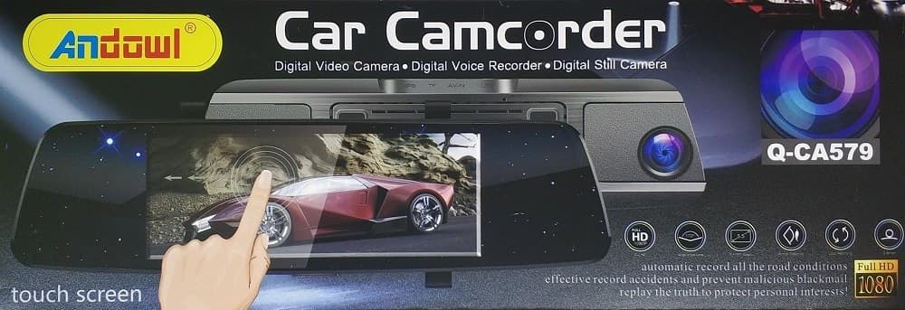VIDEOCAMERA DASH CAM PER AUTO 5,5" TOUCH SCREEN SPECCHIETTO RETROVISORE Q-CA579 - 6