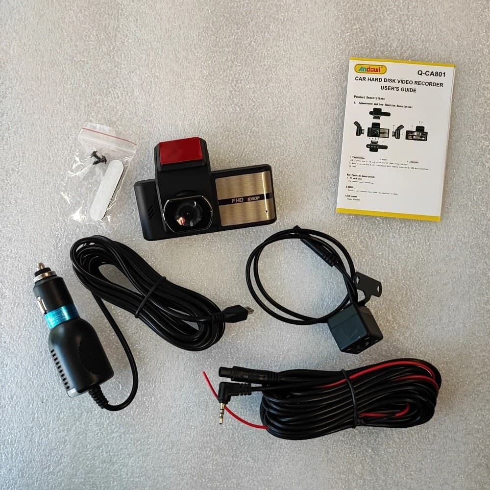 TELECAMERA DASH CAM AUTO HD DVR CAR VIDEO CAMERA HD Q-CA801 DOPPIA LENTE BLACKBOX - 19