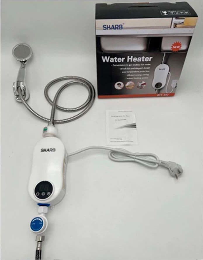SCALDABAGNO BOILER ELETTRICO CALDAIA ACQUA CALDA ISTANTANEA CON DISPALY TEMP - 4