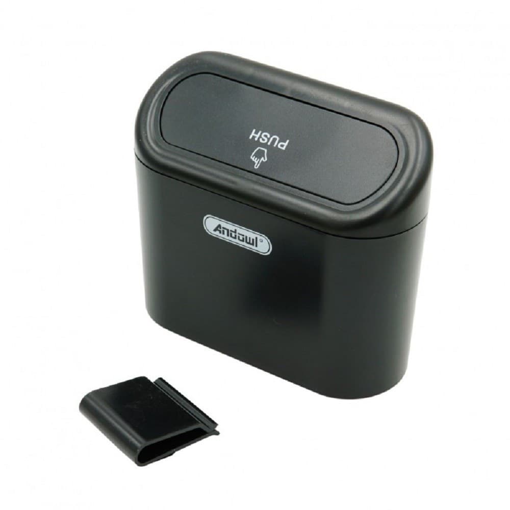 MINI PATTUMIERA CESTINO PORTAOGGETTI RIFIUTI PER AUTO CON CLIP SUPPORTO Q-L088 - 2
