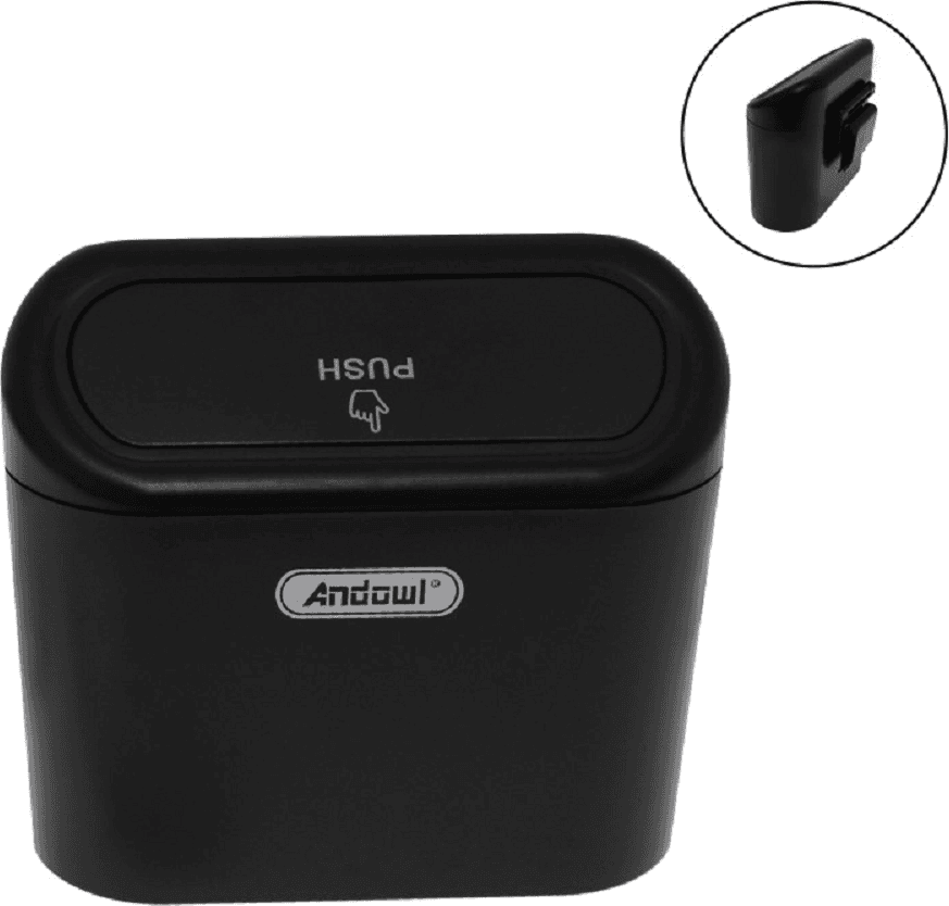 MINI PATTUMIERA CESTINO PORTAOGGETTI RIFIUTI PER AUTO CON CLIP SUPPORTO Q-L088 - 11