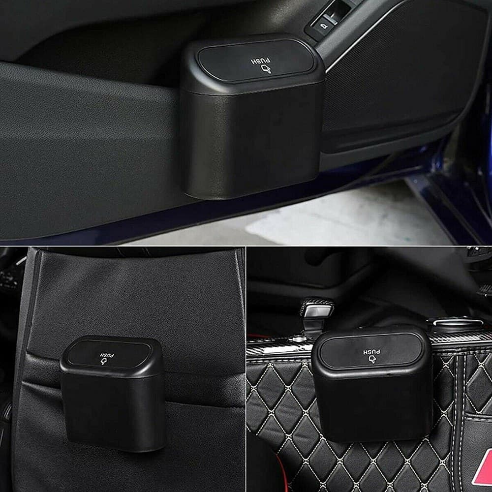 MINI PATTUMIERA CESTINO PORTAOGGETTI RIFIUTI PER AUTO CON CLIP SUPPORTO Q-L088 - 5