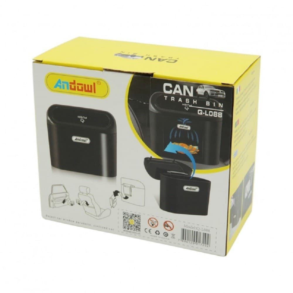 MINI PATTUMIERA CESTINO PORTAOGGETTI RIFIUTI PER AUTO CON CLIP SUPPORTO Q-L088 - 10