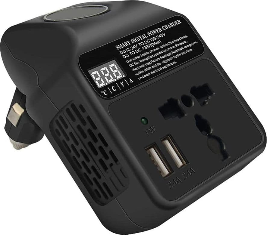 INVERTER DI POTENZA PER AUTO DA 150W CC A CA CARICATORE USB CONVERTITORE QY-4168 - 2